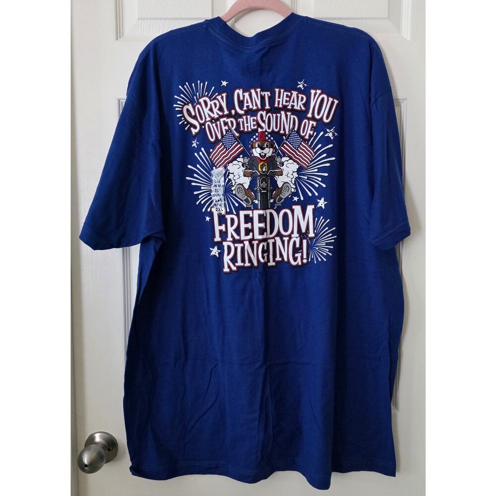 Buc-ee's Red, White, Blue Freedom Ringing 4th of July T-shirt 2XL